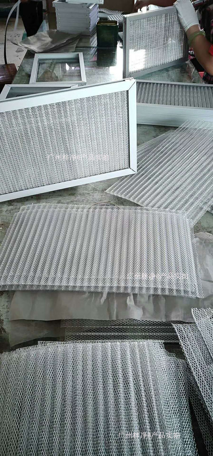 金屬網(wǎng)過濾器框架：鍍鋅鋼板、鋁合金或不銹鋼